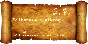 Silberstein Viktor névjegykártya