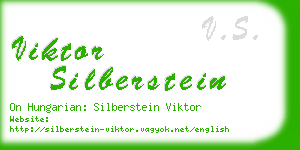viktor silberstein business card